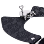 Sex & Mischief Heartbound Lace Day Collar - Black Submission Collar - Image 8