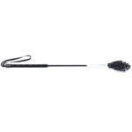 Sex & Mischief Lace Silicone Crop - Black/White 50 cm Crop Whip - Image 3