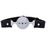 Sex & Mischief Lace Silicone Breathable Ball Gag - Black/Grey Mouth Restraint - Image 3