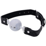 Sex & Mischief Lace Silicone Breathable Ball Gag - Black/Grey Mouth Restraint - Image 6