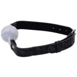 Sex & Mischief Lace Silicone Breathable Ball Gag - Black/Grey Mouth Restraint - Image 8