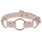 Sex & Mischief Peaches n CreaMe Ring Day Collar - Peach Bondage Collar - Image 7