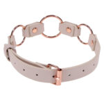 Sex & Mischief Peaches n CreaMe Ring Day Collar - Peach Bondage Collar - Image 8