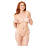 Sex & Mischief Peaches n CreaMe Bell Nipple Clamps - Peach/Rose Gold Nipple Clamps with Bells - Set of 2 - Image 3