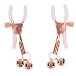 Sex & Mischief Peaches n CreaMe Bell Nipple Clamps - Peach/Rose Gold Nipple Clamps with Bells - Set of 2 - Image 9