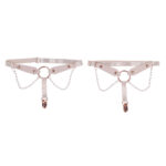 Sex & Mischief Peaches n CreaMe Pearl Garters - Peach / Rose Gold Garters with Pearls - Set of 2 - Image 7