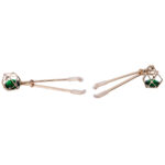 Sex & Mischief Indica Crystal Nipple Clips - Gold Nipple Clips with Emerald Gems - Image 7