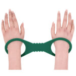 Sex & Mischief Indica Large Silicone Cuffs - Green Large Restraints - Image 3