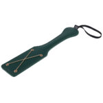 Sex & Mischief Indica Chain Impressions Paddle - Green/Gold Spanking Paddle - Image 4