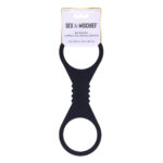 Sex & Mischief Shadow Large Silicone Cuffs - Black Large Restraints