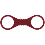 Sex & Mischief Enchanted Large Silicone Cuffs - Burgundy Large Restraints - Image 3
