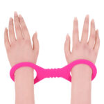 Sex & Mischief Small Hot Pink Silicone Cuffs - Hot Pink Small Restraints - Image 3