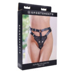 SPORTSHEETS Aurora High Waisted Strap On - Black Adjustable Strap-On Harness (No Probe Included) - Image 9