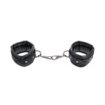 SPORTSHEETS Velvet Noir Handcuffs - Black Adjustable Cuff Restraints - Image 7