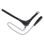 SPORTSHEETS Velvet Noir Collar & Leash - Black Restraint & Leash - Image 7