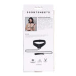 SPORTSHEETS Velvet Noir Collar & Leash - Black Restraint & Leash - Image 9