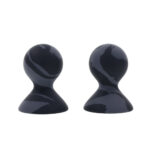 SPORTSHEETS Velvet Noir Silicone Nipple Suckers - Black/Grey Nipple Suckers - Set of 2 - Image 3