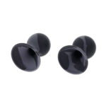 SPORTSHEETS Velvet Noir Silicone Nipple Suckers - Black/Grey Nipple Suckers - Set of 2 - Image 4