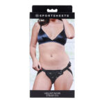 SPORTSHEETS Velvet Noir Strap On - Black Adjustable Strap-On Harness (No Probe Included) - Image 8