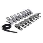 EDGE Body Zipper Clothes Pins - Chrome Chrome Pins - Set of 16 - Image 8