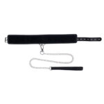 EDGE Collar & Leash - Black Neck Restraint with Heavy Duty Metal Leash - Image 8