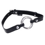 EDGE Interchangeable Ring Gag - Black Mouth Gag Restraint with 2 Interchangeable Pieces - Image 4