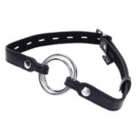 EDGE Interchangeable Ring Gag - Black Mouth Gag Restraint with 2 Interchangeable Pieces - Image 5