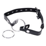 EDGE Interchangeable Ring Gag - Black Mouth Gag Restraint with 2 Interchangeable Pieces - Image 8