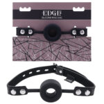 EDGE Silicone Ring Gag - Black Mouth Restraint
