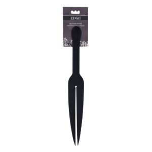 EDGE Silicone Tawse - Black Silicone Tawse Whip with Insertable Handle