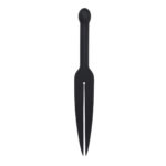 EDGE Silicone Tawse - Black Silicone Tawse Whip with Insertable Handle - Image 2