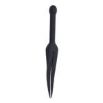 EDGE Silicone Tawse - Black Silicone Tawse Whip with Insertable Handle - Image 3