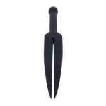EDGE Silicone Tawse - Black Silicone Tawse Whip with Insertable Handle - Image 5