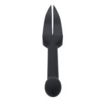 EDGE Silicone Tawse - Black Silicone Tawse Whip with Insertable Handle - Image 6