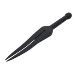 EDGE Silicone Tawse - Black Silicone Tawse Whip with Insertable Handle - Image 8