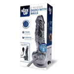 Size Up 6 Inch Inflatable Dildo with Balls - Black 17.8 cm Inflatable Dong - Image 5