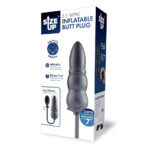 Size Up 5.5 Inch Ripple Inflatable Butt Plug - Black 15.2 cm Inflatable Butt Plug - Image 5