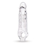 Size Up 1 Inch See-Thru Stretch Penis Extender - Clear 2.5 cm (1'') Penis Extension Sleeve - Image 6
