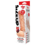 Size Up 1 Inch See-Thru Stretch Penis Extender - Clear 2.5 cm (1'') Penis Extension Sleeve - Image 7