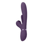VIVE Ena - Purple - Purple 25 cm USB Rechargeable Thrusting Vibrator with Air Wave Stimulator - Image 7