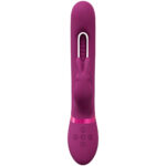 VIVE Mika - Pink - Pink 23.2 cm USB Rechargeable Rabbit Vibrator with Flapping Shaft - Image 4