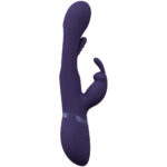 VIVE Mika - Purple - Purple 23.2 cm USB Rechargeable Rabbit Vibrator with Flapping Shaft - Image 4