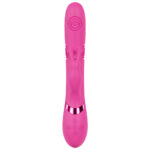 VIVE Mimi - Pink - Pink 25 cm USB Rechargeable Vibrating & Tapping Rabbit Vibrator - Image 4