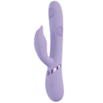 VIVE Pallina - Purple - Purple 25 cm USB Rechargeable Tapping Rabbit Vibrator - Image 2