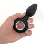 VERS Rechargeable Silicone Plug Vibe - Black 12.5 cm USB Rechargeable Vibrating Butt Plug - Image 2