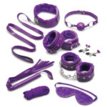 WhipSmart Fuzzy Everything You Need Bondage Kit - Purple Bondage Kit - 12 Piece Set - Image 2