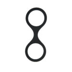 WhipSmart Silicone Wrist & Ankle Cuffs - Black - Black Restraints with Bonus Eye Mask - Image 2