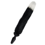 WhipSmart Furry Tales Silicone Foxtail Rechargeable Butt Plug - Black 9.5 cm Vibrating Butt Plug with Black Fox Tail & Remote Control - Image 2