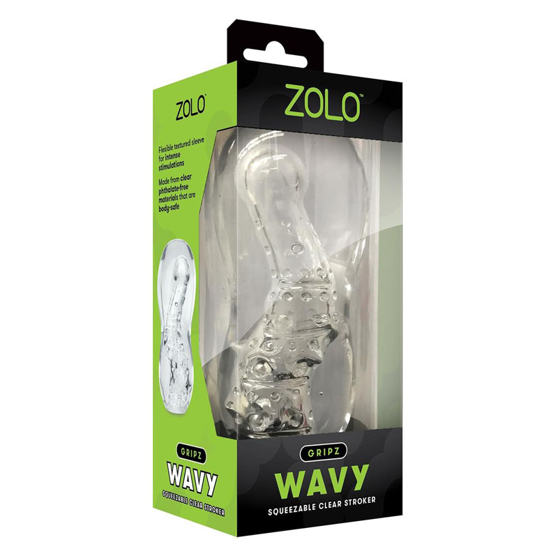Zolo Gripz - Wavy - Clear Stroker Sleeve - Image 3
