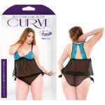 Curve Stretch Lace Cup Babydoll With Side Tie Panty